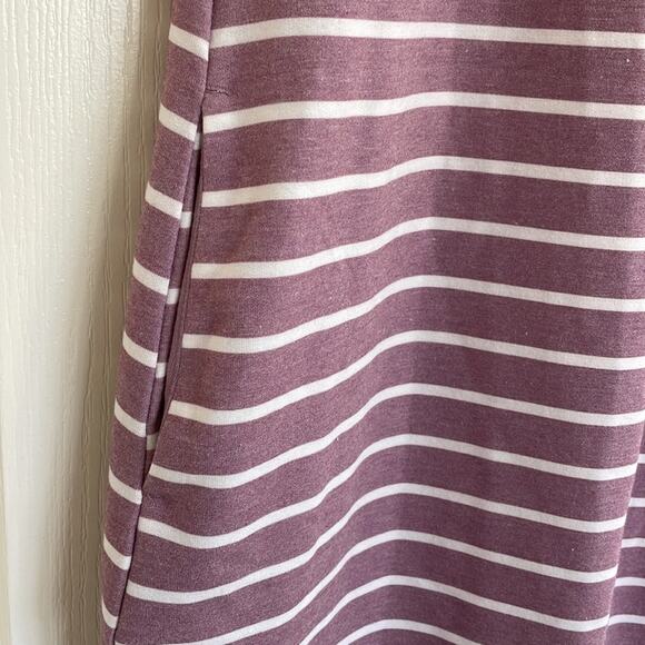 32 Degrees Stretch Knit Activewear Dress w/ Pockets Purple Stripe Size M - Picture 5 of 8
